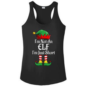 I'm Not An Elf Im Just Short Funny Christmas Matching Family  Ladies PosiCharge Competitor Racerback Tank