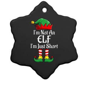 I'm Not An Elf Im Just Short Funny Christmas Matching Family  Ceramic Star Ornament