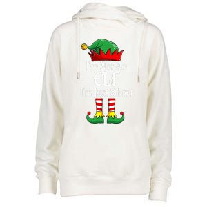 I'm Not An Elf Im Just Short Funny Christmas Matching Family  Womens Funnel Neck Pullover Hood