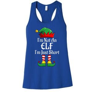 I'm Not An Elf Im Just Short Funny Christmas Matching Family  Women's Racerback Tank