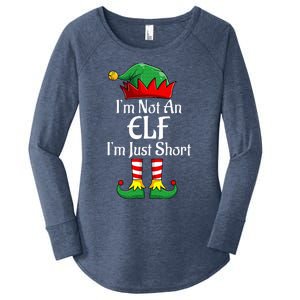 I'm Not An Elf Im Just Short Funny Christmas Matching Family  Women's Perfect Tri Tunic Long Sleeve Shirt