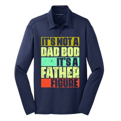 Its Not A Dad Bod Its A Father Figure Funny Vintage Silk Touch Performance Long Sleeve Polo