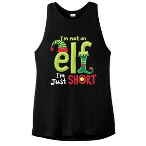 IM Not An Elf Im Just Short Funny Christmas Matching Family Ladies PosiCharge Tri-Blend Wicking Tank