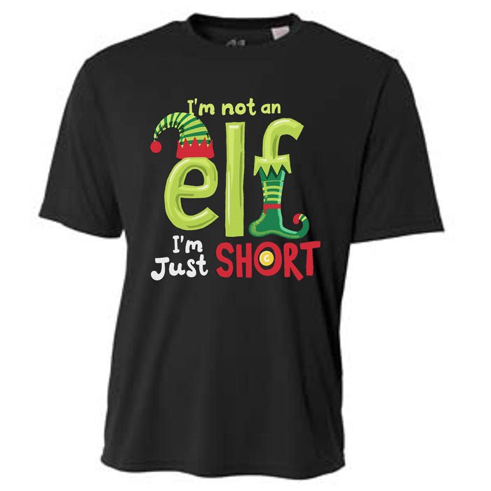 IM Not An Elf Im Just Short Funny Christmas Matching Family Cooling Performance Crew T-Shirt