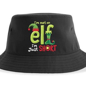 IM Not An Elf Im Just Short Funny Christmas Matching Family Sustainable Bucket Hat