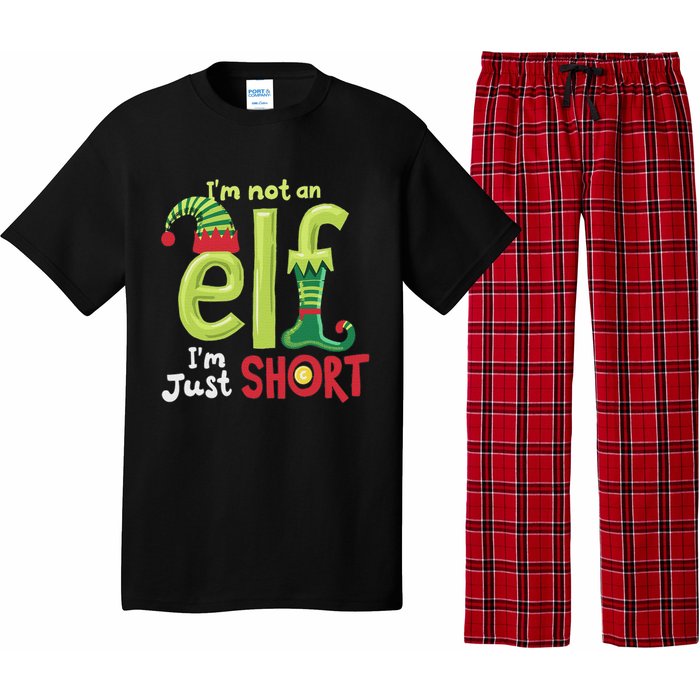 IM Not An Elf Im Just Short Funny Christmas Matching Family Pajama Set