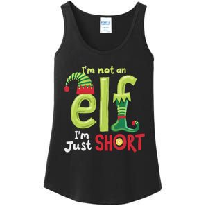 IM Not An Elf Im Just Short Funny Christmas Matching Family Ladies Essential Tank