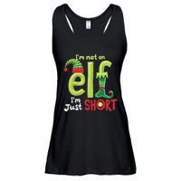 IM Not An Elf Im Just Short Funny Christmas Matching Family Ladies Essential Flowy Tank