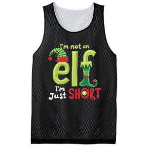 IM Not An Elf Im Just Short Funny Christmas Matching Family Mesh Reversible Basketball Jersey Tank