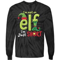 IM Not An Elf Im Just Short Funny Christmas Matching Family Tie-Dye Long Sleeve Shirt