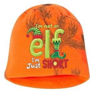 IM Not An Elf Im Just Short Funny Christmas Matching Family Kati - Camo Knit Beanie