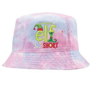 IM Not An Elf Im Just Short Funny Christmas Matching Family Tie-Dyed Bucket Hat