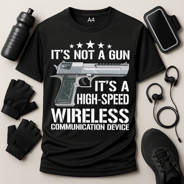 Its Not A Gun Meme Funny Its Not A Gun Gift Cooling Performance Crew T-Shirt