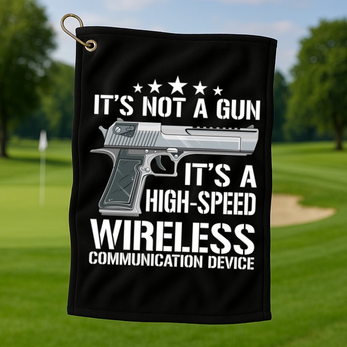 Its Not A Gun Meme Funny Its Not A Gun Gift Golf Towel