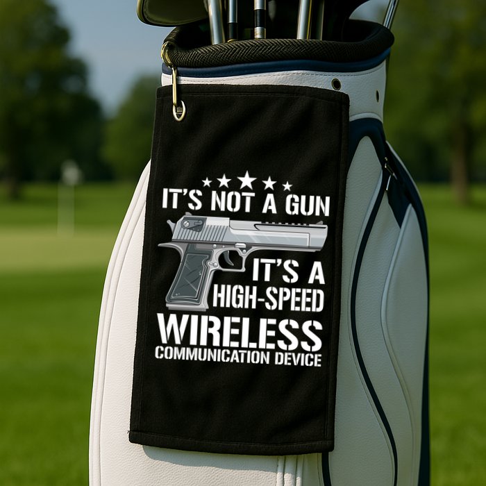Its Not A Gun Meme Funny Its Not A Gun Gift Golf Towel