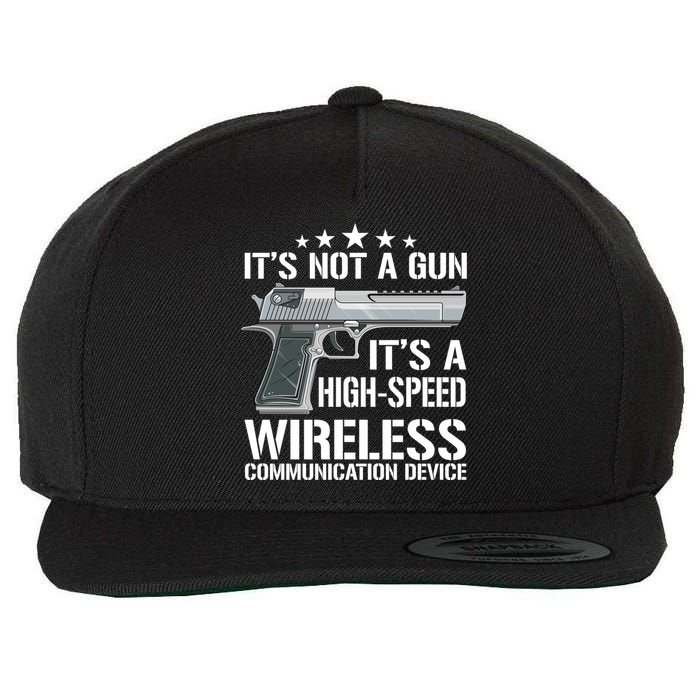Its Not A Gun Meme Funny Its Not A Gun Gift Wool Snapback Cap