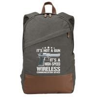 Its Not A Gun Meme Funny Its Not A Gun Gift Cotton Canvas Backpack
