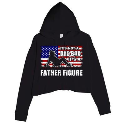 Its Not A Dad Bod Its A Father Figure Funny USA Sexy Crop Fleece Hoodie