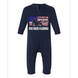 Its Not A Dad Bod Its A Father Figure Funny USA Sexy Infant Fleece One Piece