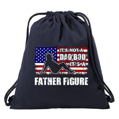 Its Not A Dad Bod Its A Father Figure Funny USA Sexy Drawstring Bag