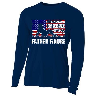Its Not A Dad Bod Its A Father Figure Funny USA Sexy Cooling Performance Long Sleeve Crew