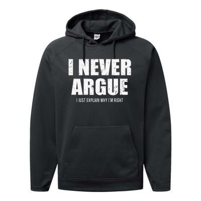 I Never Argue I Just Explain Why In Right Performance Fleece Hoodie