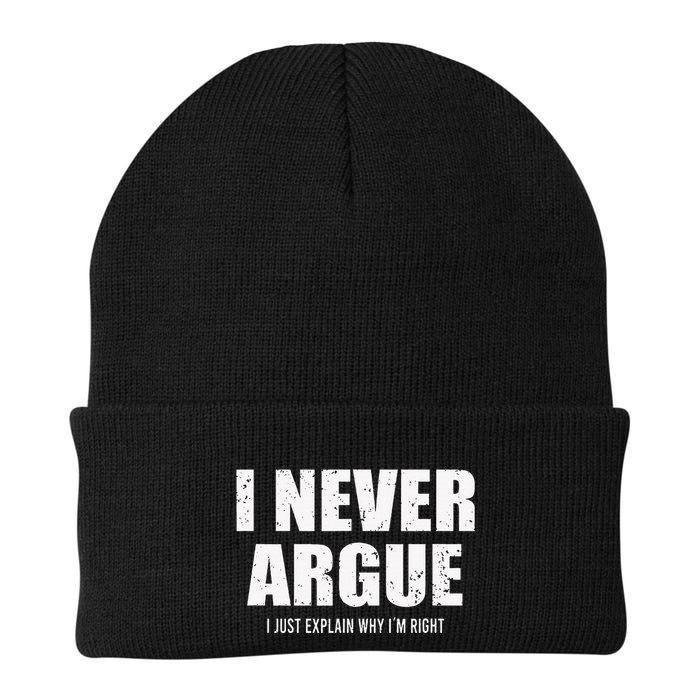 I Never Argue I Just Explain Why In Right Knit Cap Winter Beanie