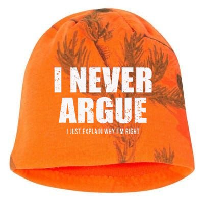 I Never Argue I Just Explain Why In Right Kati - Camo Knit Beanie