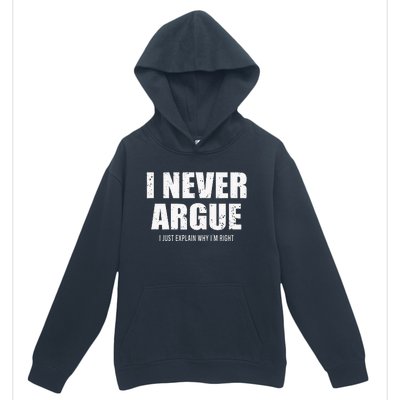 I Never Argue I Just Explain Why In Right Urban Pullover Hoodie