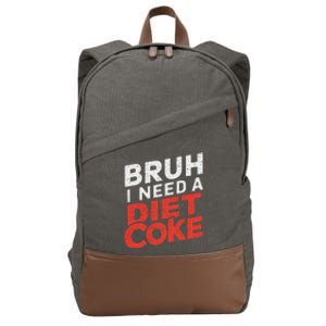 I Need A Diet C.O.K.E Cans Diet C.O.K.E Caffeine Free Diet C.O.K.E Cotton Canvas Backpack