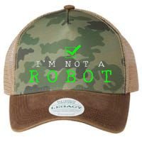 IM Not A Robot Funny Computer Nerd Geek Ai Gift Legacy Tie Dye Trucker Hat