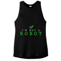 IM Not A Robot Funny Computer Nerd Geek Ai Gift Ladies PosiCharge Tri-Blend Wicking Tank
