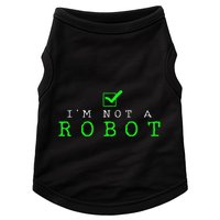 IM Not A Robot Funny Computer Nerd Geek Ai Gift Doggie Tank