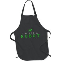 IM Not A Robot Funny Computer Nerd Geek Ai Gift Apron