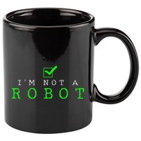 IM Not A Robot Funny Computer Nerd Geek Ai Gift 11oz C Handle Ceramic Mug