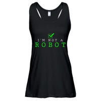 IM Not A Robot Funny Computer Nerd Geek Ai Gift Ladies Essential Flowy Tank