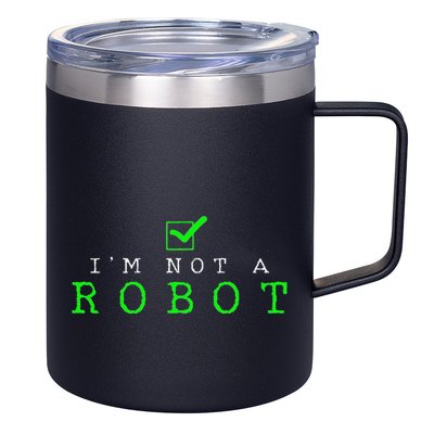 IM Not A Robot Funny Computer Nerd Geek Ai Gift 12oz Stainless Steel Coffee Mug