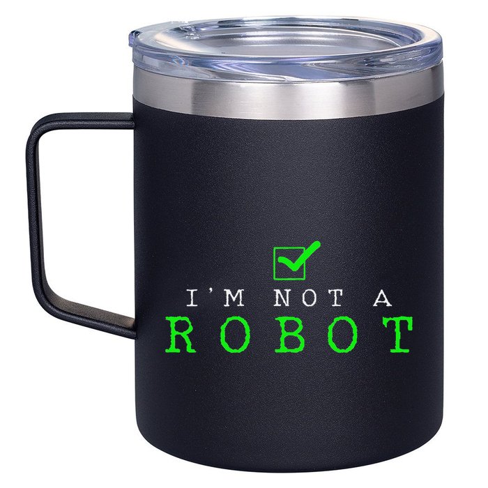 IM Not A Robot Funny Computer Nerd Geek Ai Gift 12oz Stainless Steel Coffee Mug