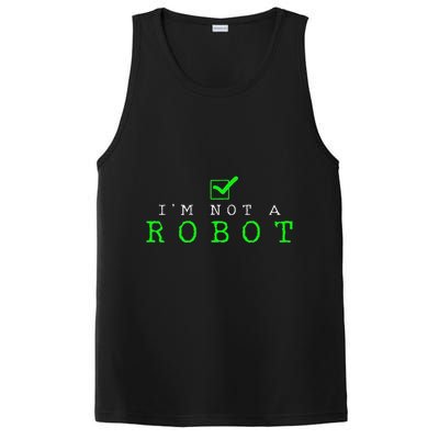 IM Not A Robot Funny Computer Nerd Geek Ai Gift PosiCharge Competitor Tank