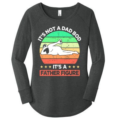 Its Not A Dad Bod Its A Father Figure Funny Beer Sexy Women's Perfect Tri Tunic Long Sleeve Shirt