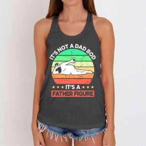 Its Not A Dad Bod Its A Father Figure Funny Beer Sexy Women's Knotted Racerback Tank