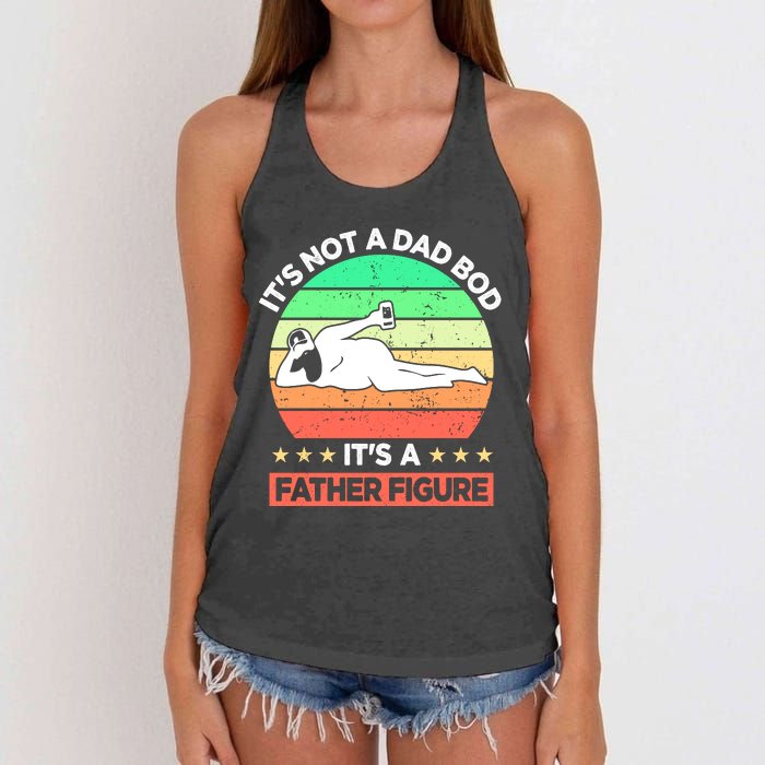 Its Not A Dad Bod Its A Father Figure Funny Beer Sexy Women's Knotted Racerback Tank