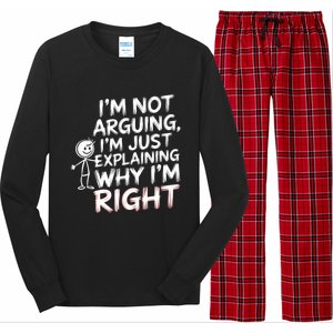 IM Not Arguing IM Just Explaining Great Gift Long Sleeve Pajama Set