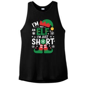 IM Not An Elf IM Just Short Merry Christmas Elf Xmas Funny Ladies PosiCharge Tri-Blend Wicking Tank