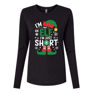 IM Not An Elf IM Just Short Merry Christmas Elf Xmas Funny Womens Cotton Relaxed Long Sleeve T-Shirt