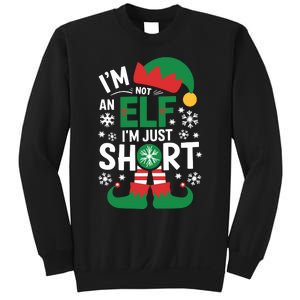 IM Not An Elf IM Just Short Merry Christmas Elf Xmas Funny Sweatshirt