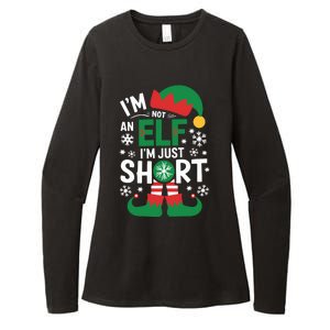 IM Not An Elf IM Just Short Merry Christmas Elf Xmas Funny Womens CVC Long Sleeve Shirt