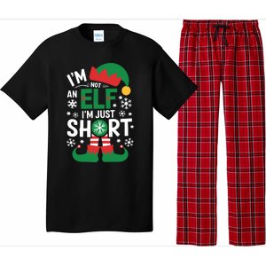 IM Not An Elf IM Just Short Merry Christmas Elf Xmas Funny Pajama Set