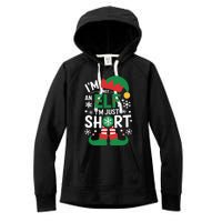 IM Not An Elf IM Just Short Merry Christmas Elf Xmas Funny Women's Fleece Hoodie