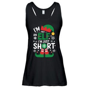 IM Not An Elf IM Just Short Merry Christmas Elf Xmas Funny Ladies Essential Flowy Tank